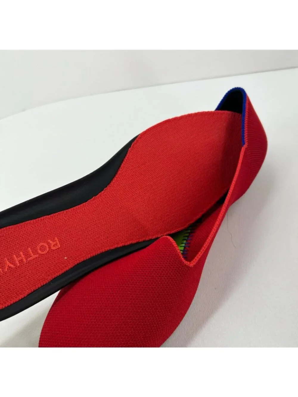 Rothy's The Loafer Flats Size US 9.5 Knit Slip On Washable Comfort Bombshell Red